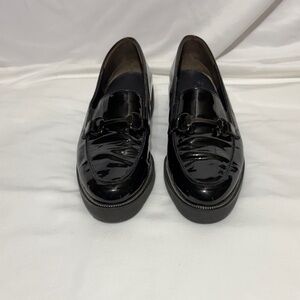 Paul Green Glossy Black Patent Leather Loafers